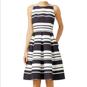 Kate Spade - Black and White Cape Stripe Dress